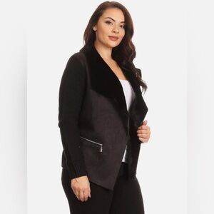 Black Faux Fur Lined Coat